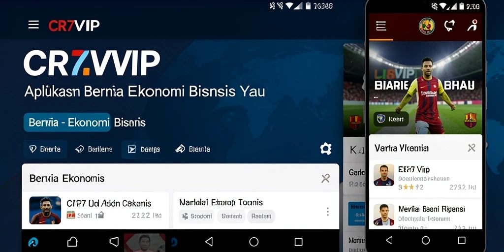 Tampilan antarmuka CR7VIP yang menarik dan informatif.