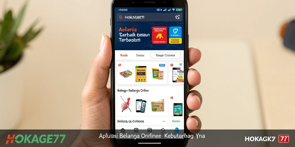 Antarmuka Modern HOKAGE77 untuk Belanja Online.