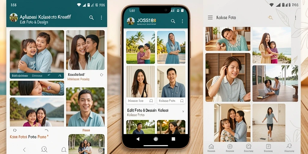 Tampilan antarmuka JOSS188 yang user-friendly untuk kolase foto.