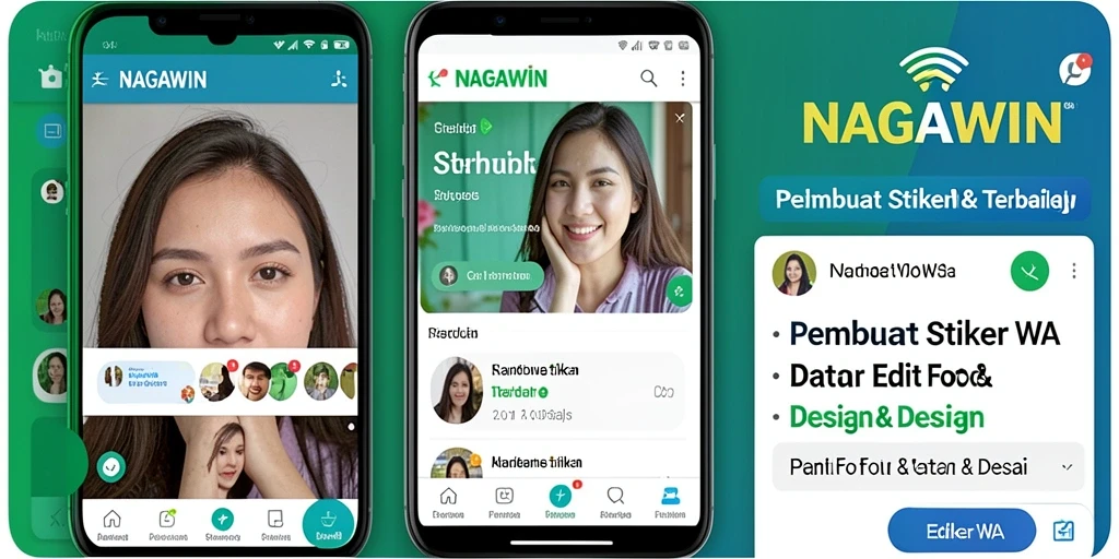 Antarmuka intuitif NAGAWIN untuk membuat stiker WA.