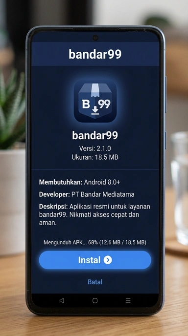 Tampilan halaman APK bandar99