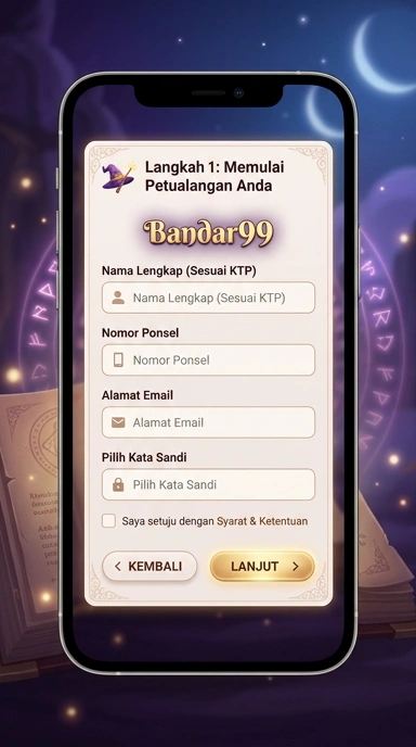 Tampilan halaman daftar bandar99