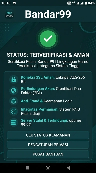 Tampilan kanal resmi bandar99